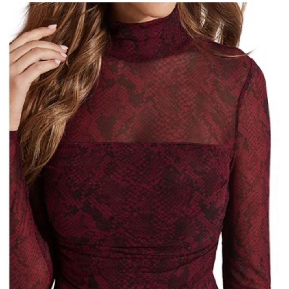 Guess Eden Ruched Snake Print Top